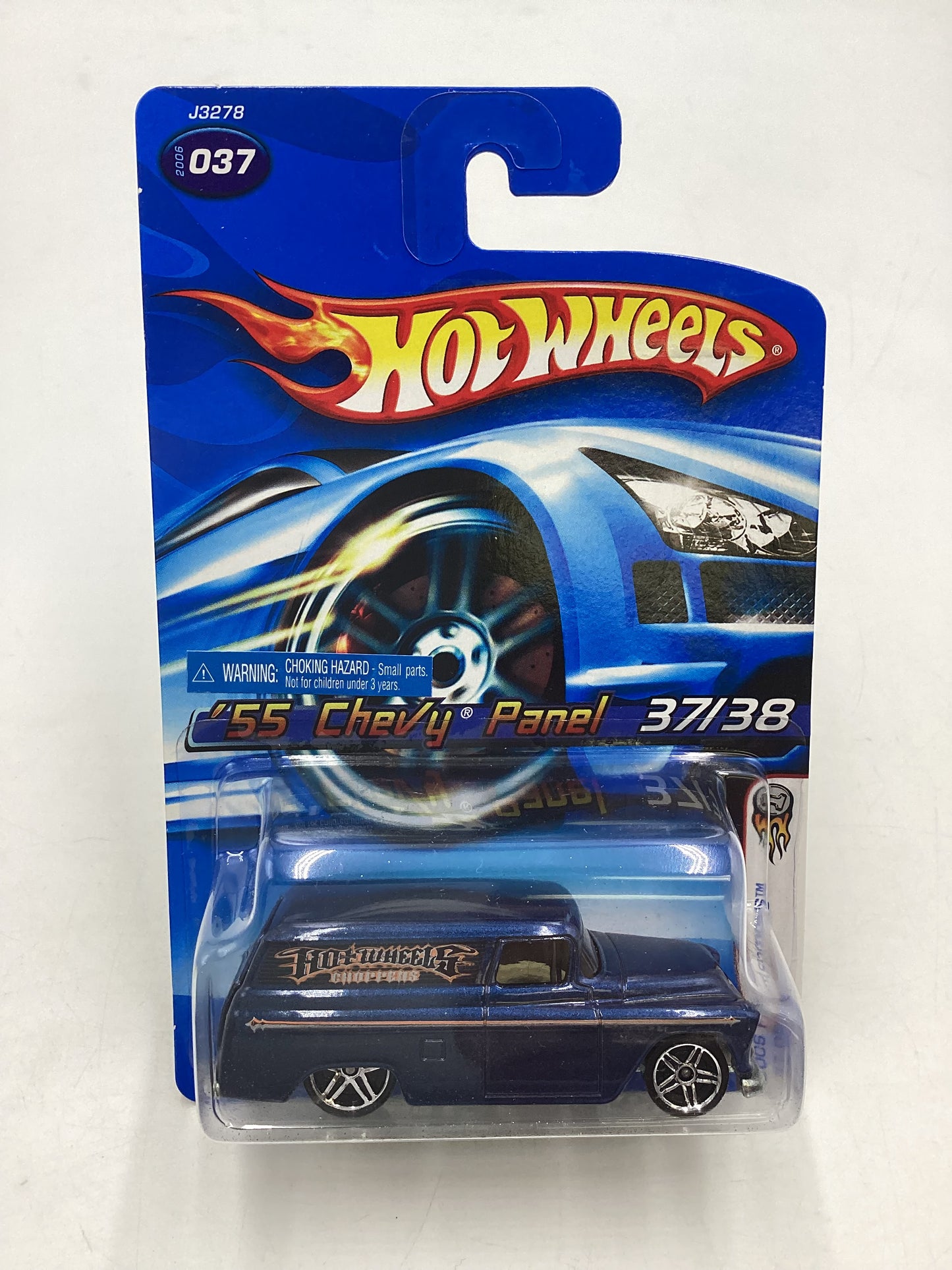 2006 Hot Wheels First Editions #037 55 Chevy Panel Blue with protector