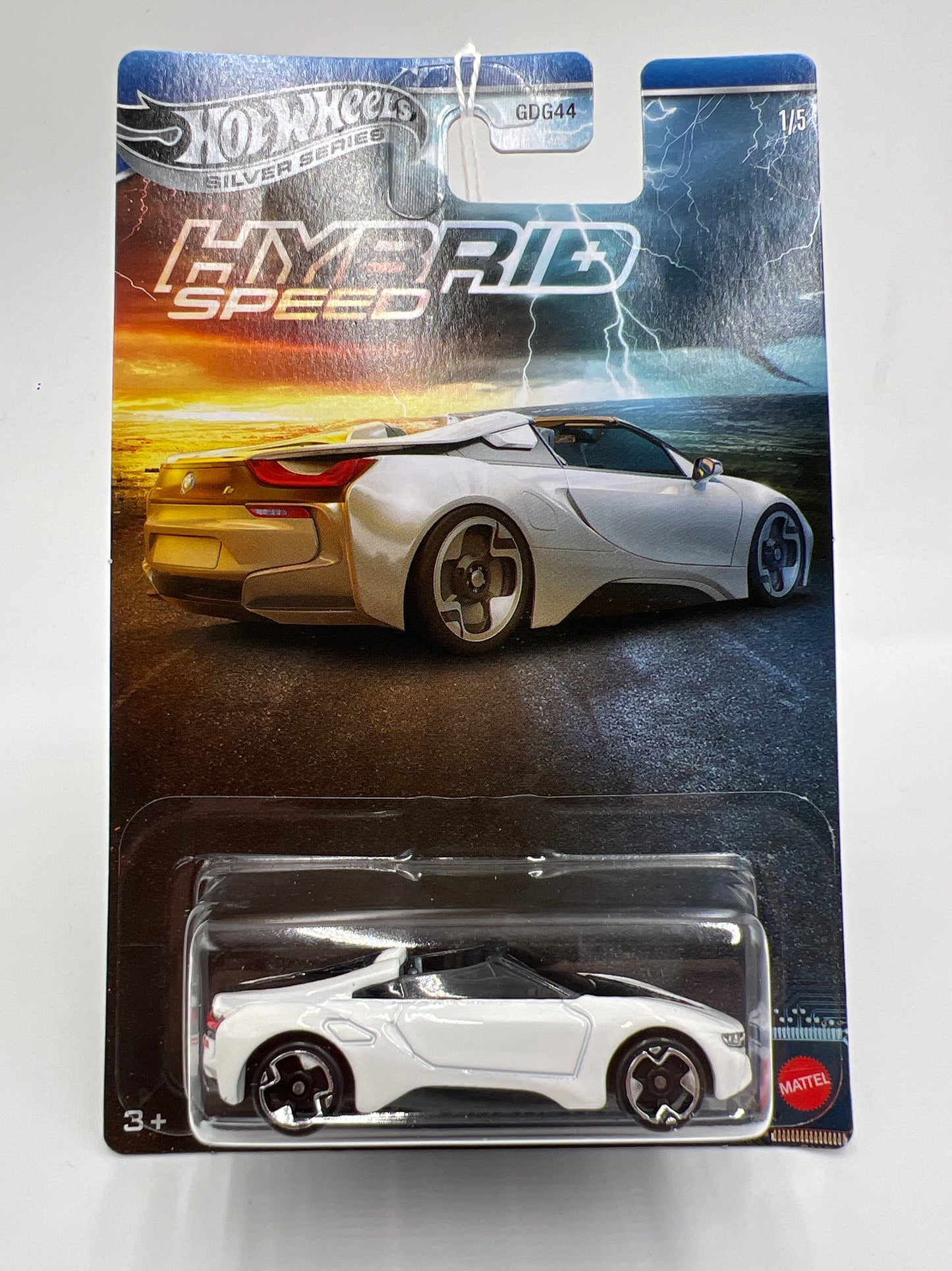 2025 Hot Wheels Silver Series Hybrid Speed #1 BMW i8 Roadster White 150A