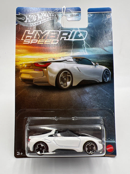 2025 Hot Wheels Silver Series Hybrid Speed #1 BMW i8 Roadster White 150A