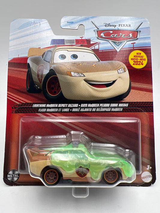 Disney Pixar Cars On The Road Lightning McQueen Deputy Hazard W/Slime