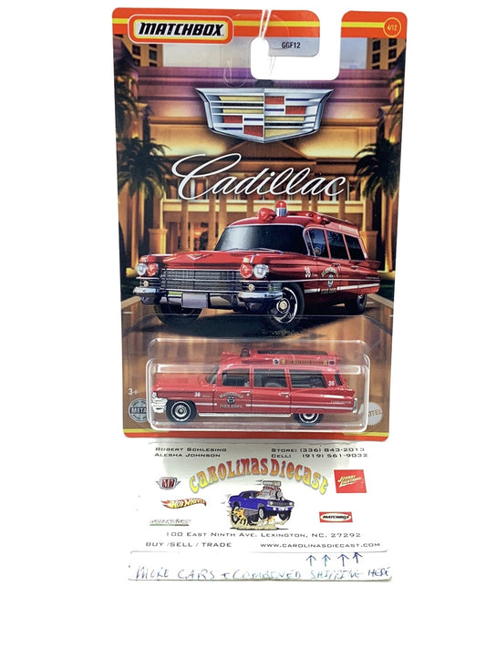 2021 Matchbox Cadillac collection 1963 Cadillac Ambulance Walmart exclusive 4/12 161A