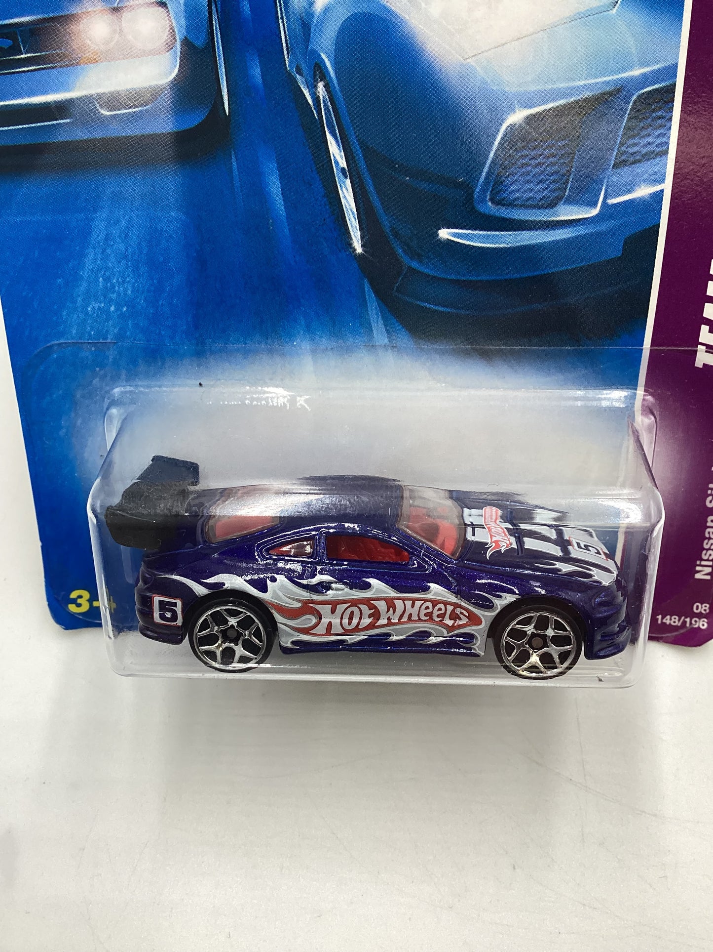 2008 Hot Wheels HW Team: Hot Wheels Racing #148 Nissan Silvia Blue Y5 Wheels 80B