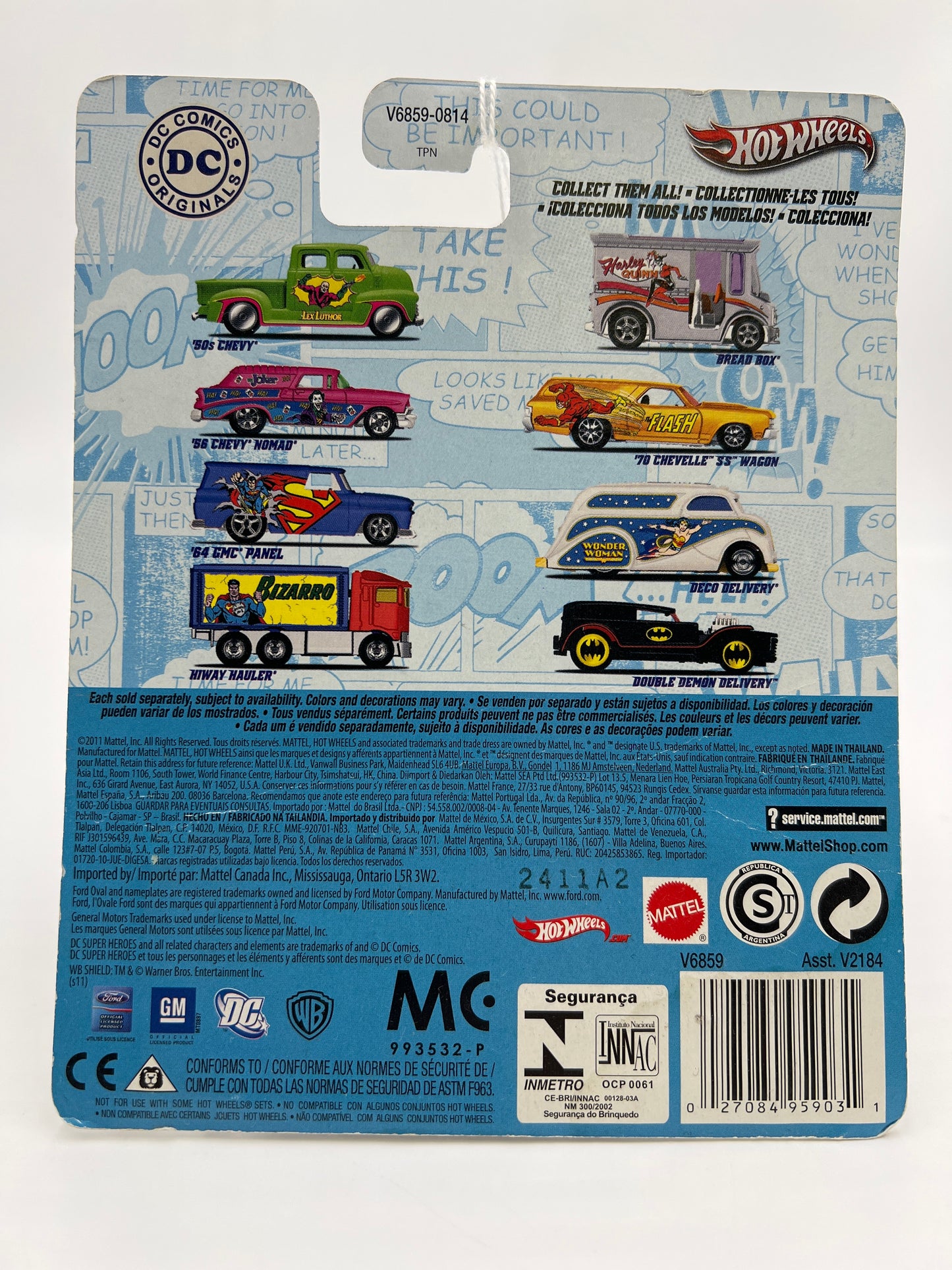 Hot Wheels Premium DC Comics The Joker 56 Chevy Nomad Purple 268A