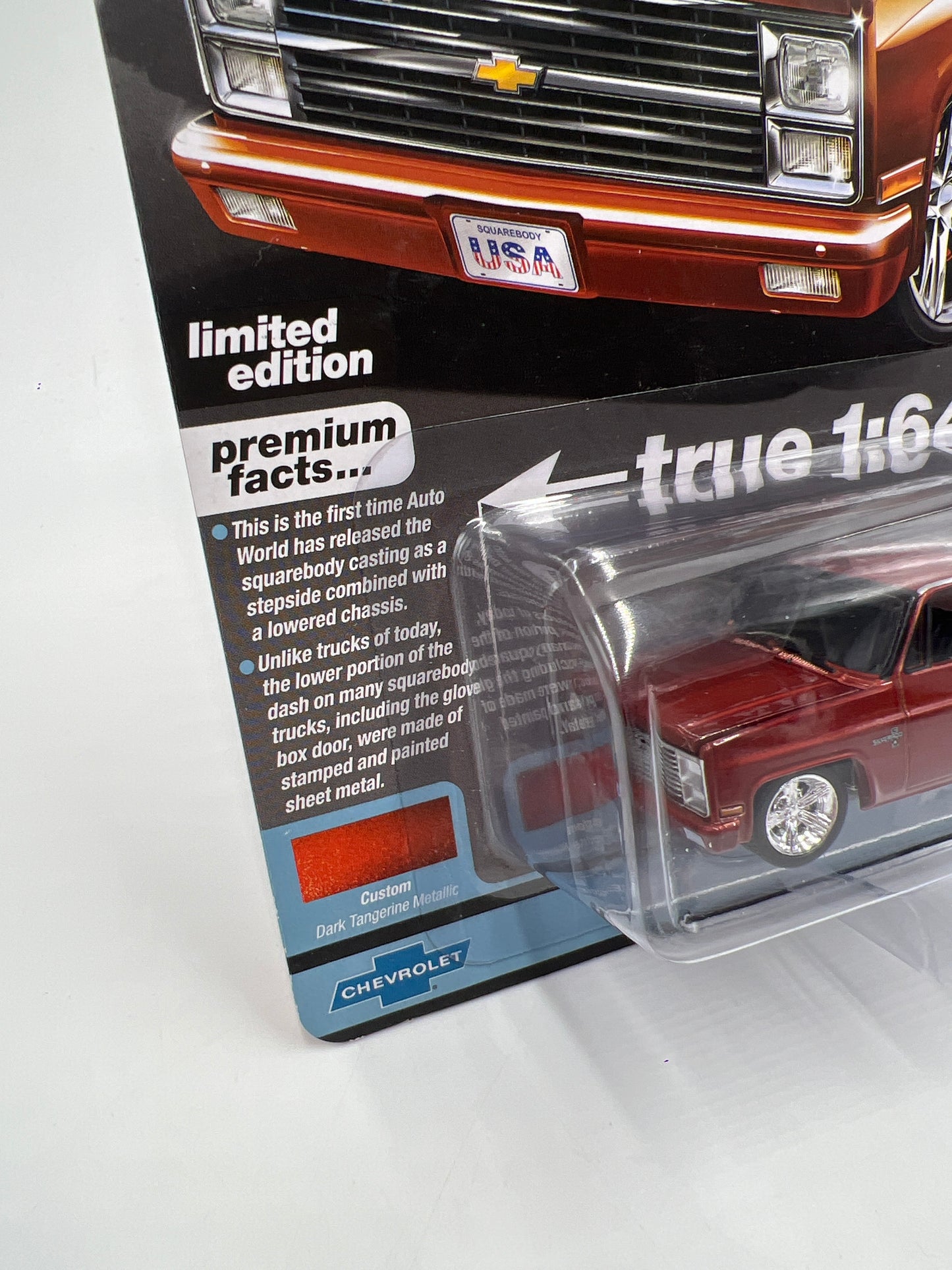 Auto World Muscle Trucks Release 1 Version B 1983 Chevy Silverado Stepside Orange 184C