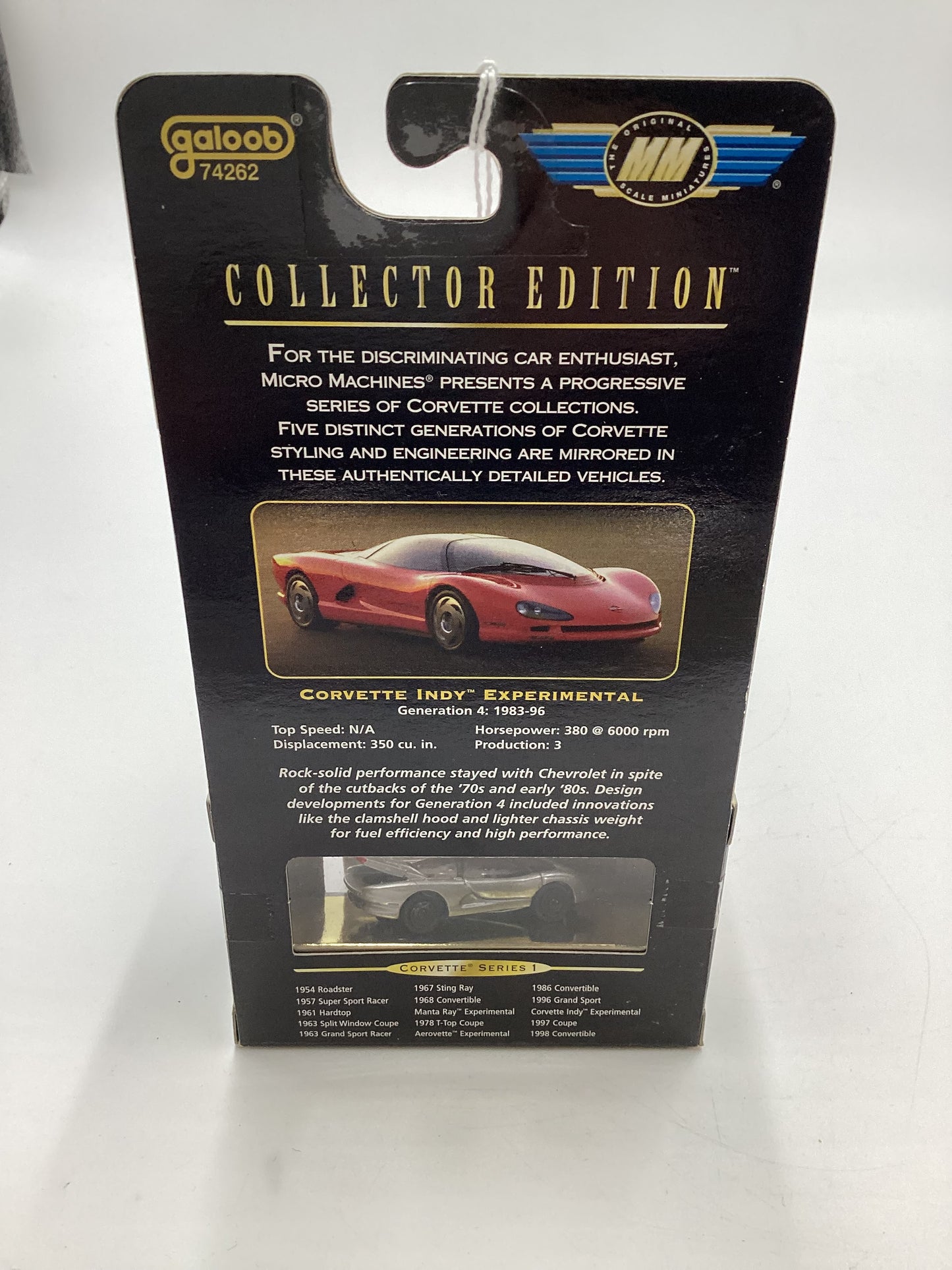 Micro Machines Collectors Edition Corvette Series 1 Corvette Indy Experimental Silver 1/20000 SR CE 13
