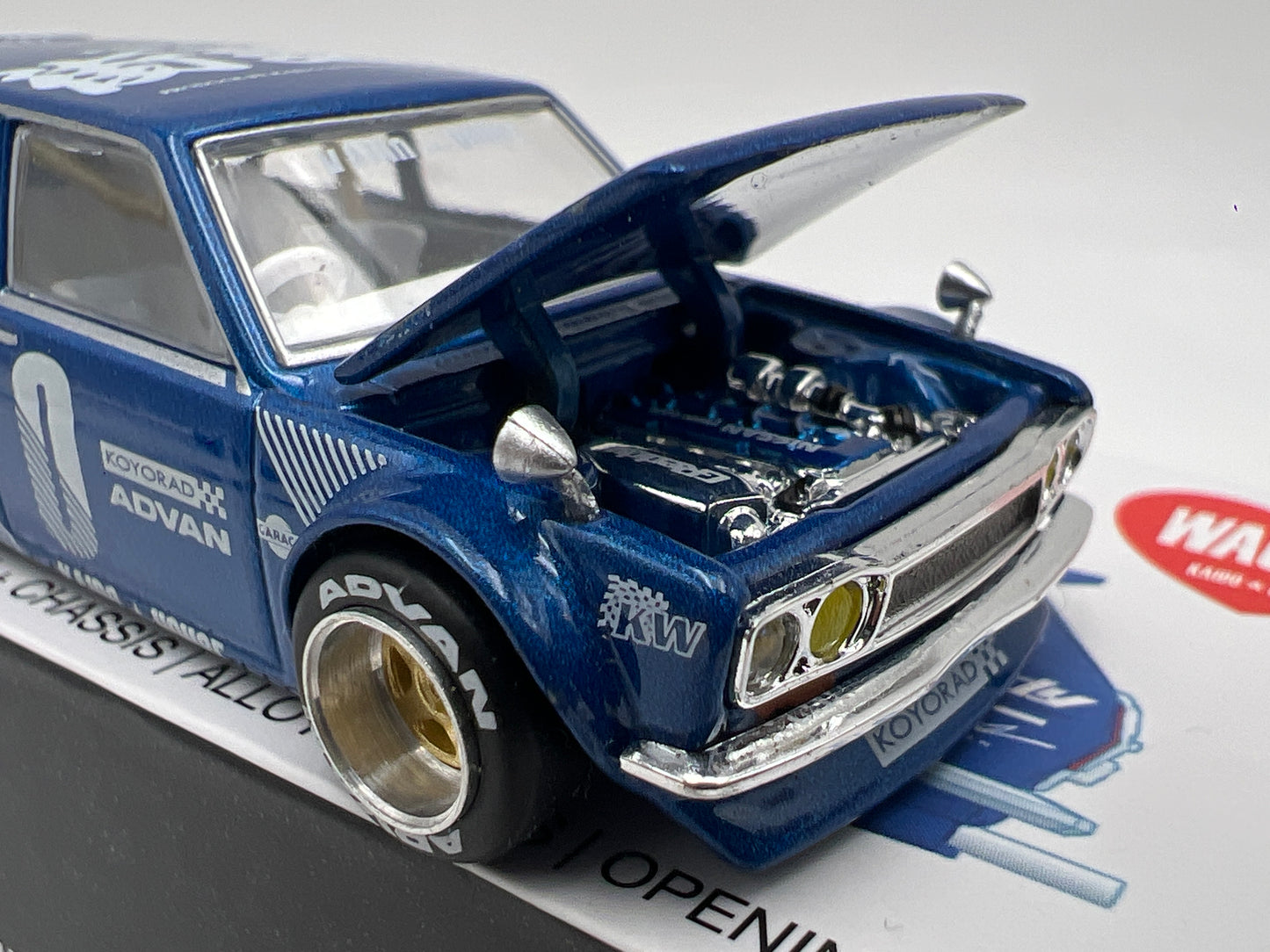Mini GT Kaido House #011 Datsun 510 Wagon Pro Street Blue