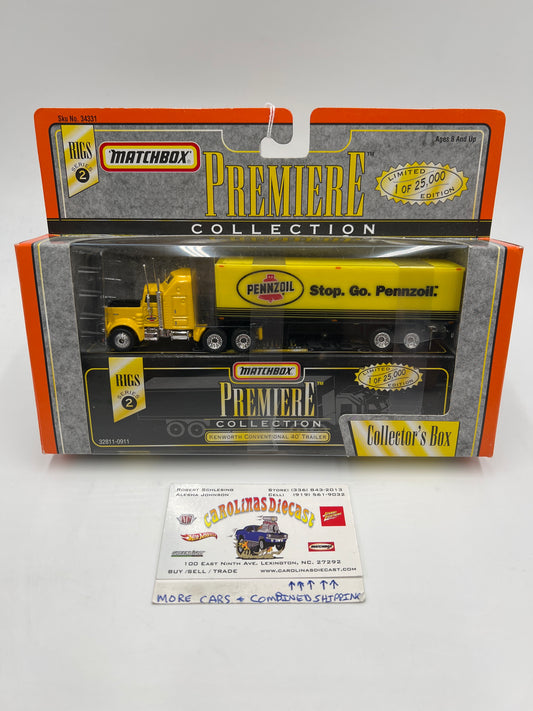 Matchbox Premiere Collection Rigs Series 2 Kenworth Conventional 40 Trailer Cracked Blister