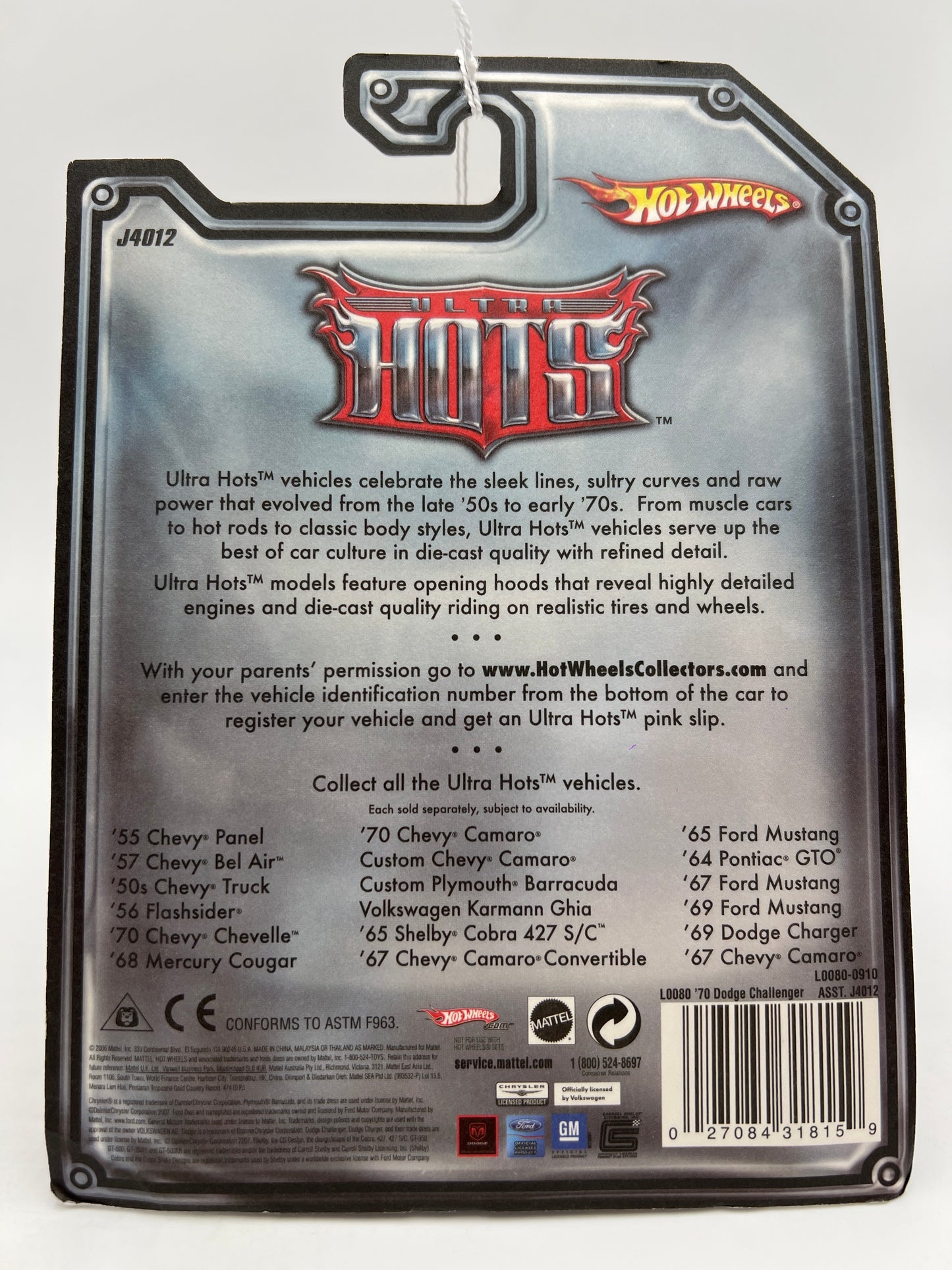 Hot Wheels Premium Ultra Hots #20 70 Dodge Challenger Orange 244E