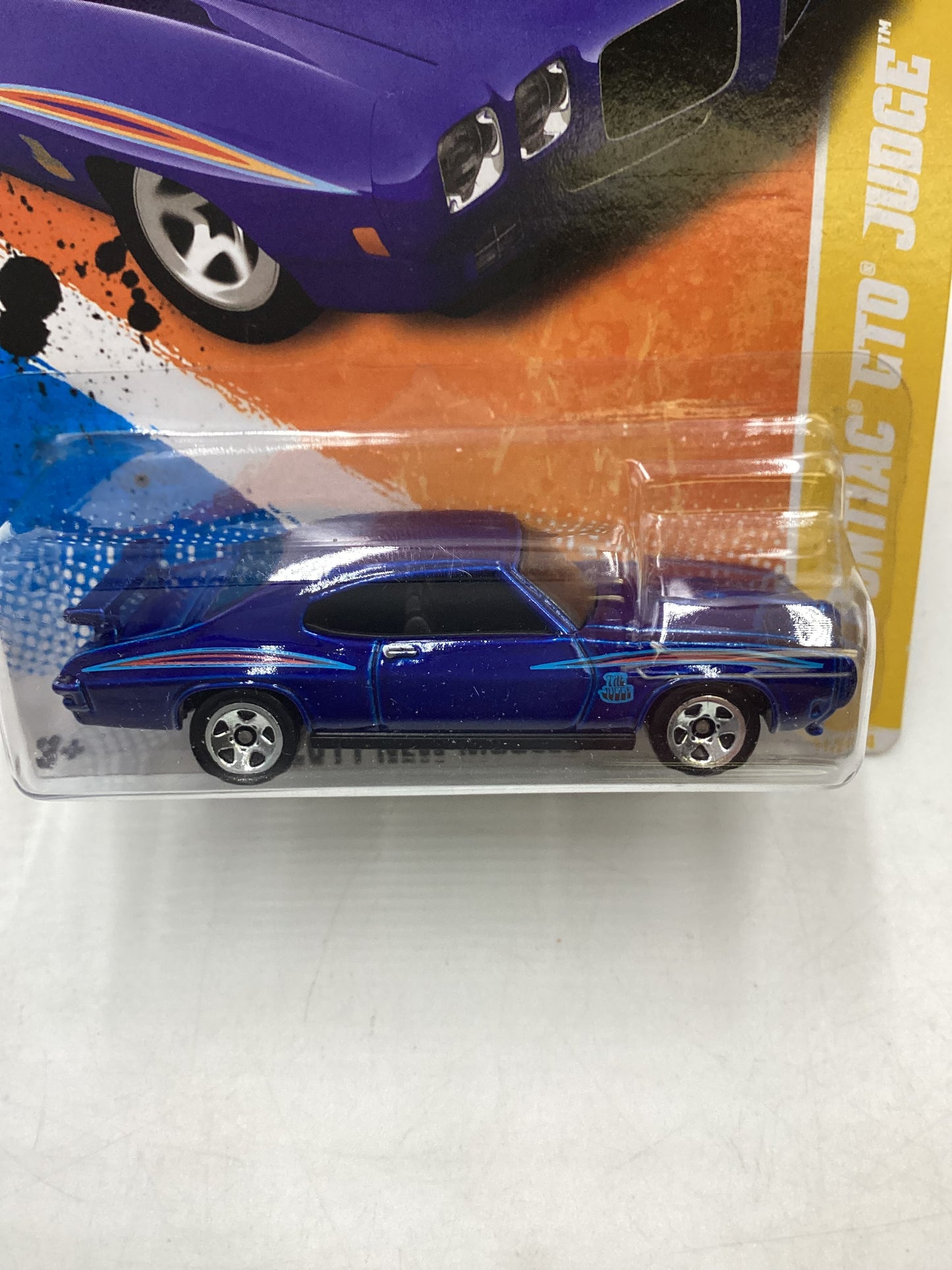 2011 Hot Wheels #11 70 Pontiac GTO Judge Dark Blue 43B