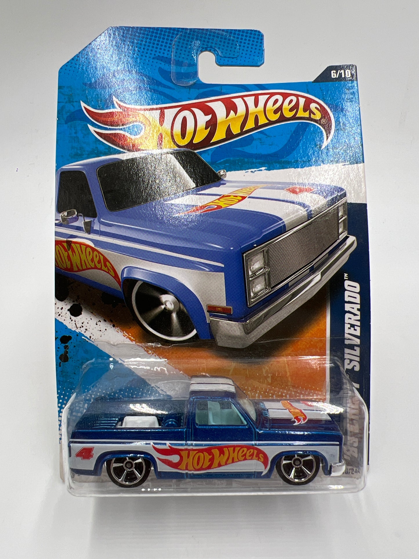 2011 Hot Wheels Racing #156 83 Chevy Silverado Blue W/Protector
