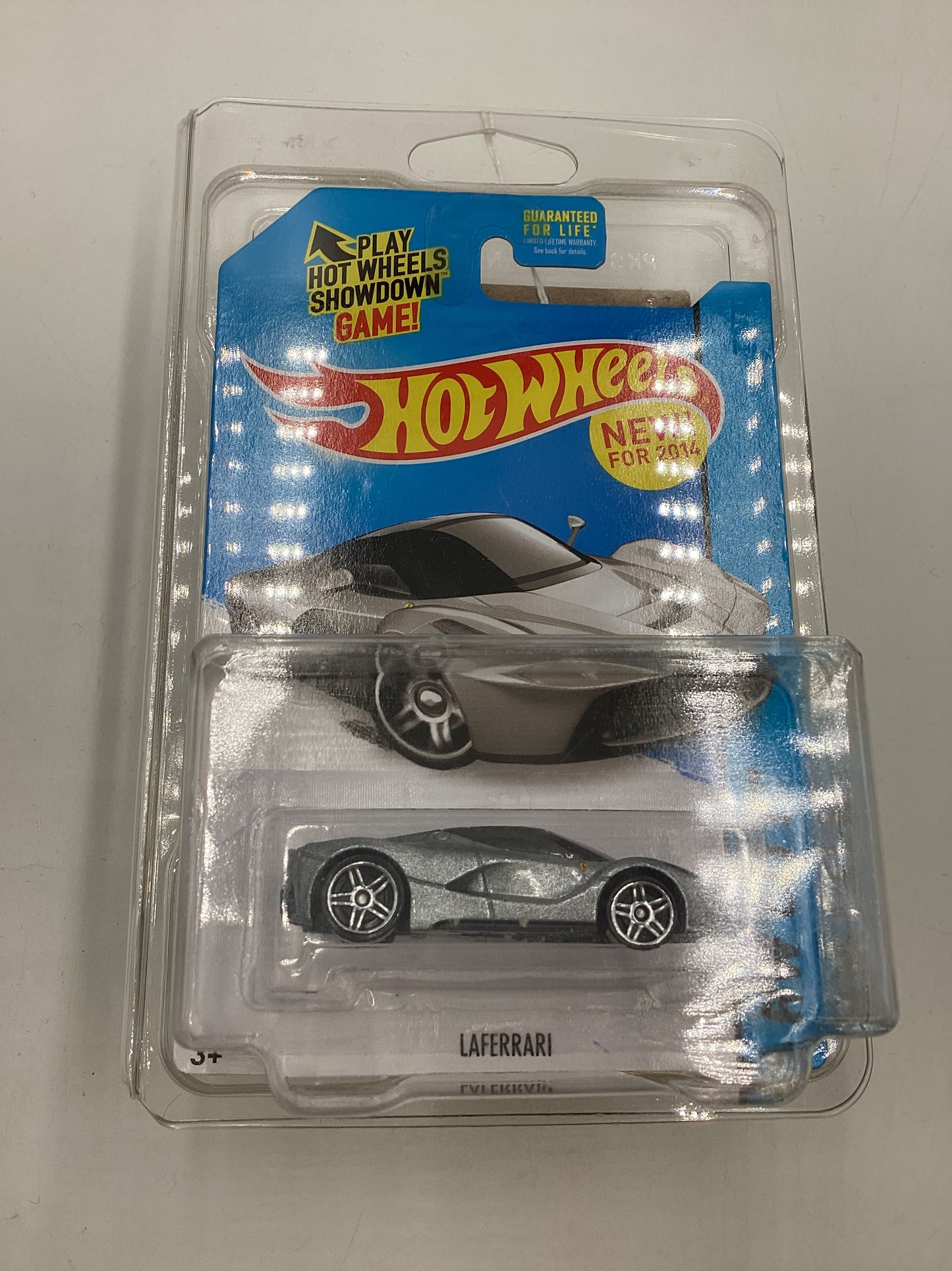 2014 Hot wheels #38 Laferrari Silver w/Protector