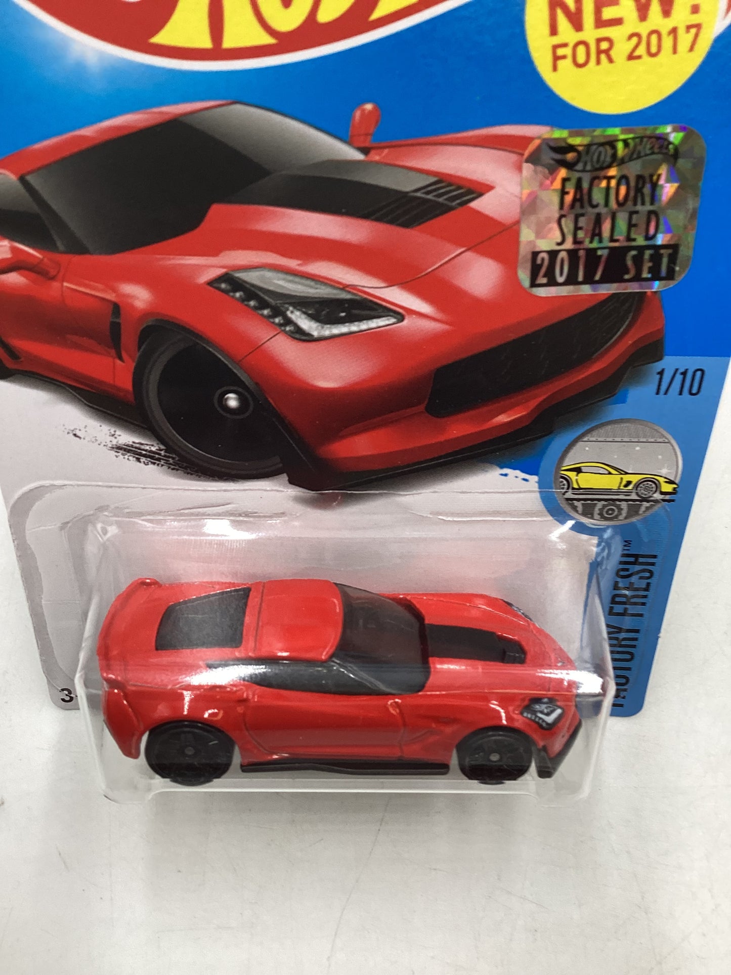 2017 Hot Wheels Factory Sealed #217 Corvette C7 Z06 Red 12A