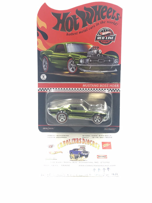 Hot wheels redline club Mustang Boss Hoss 12218/30000 with protector