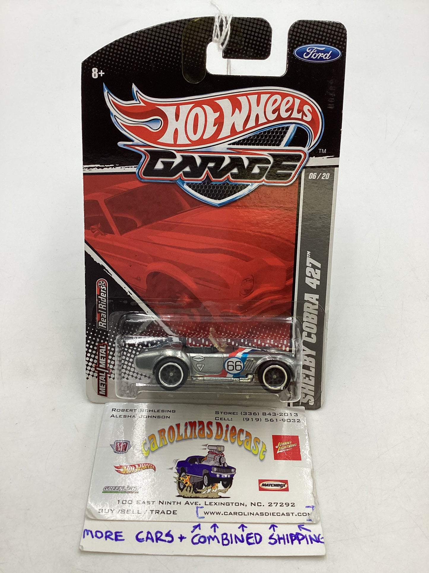 Hot Wheels Garage 06/20 Shelby Cobra 427 Silver