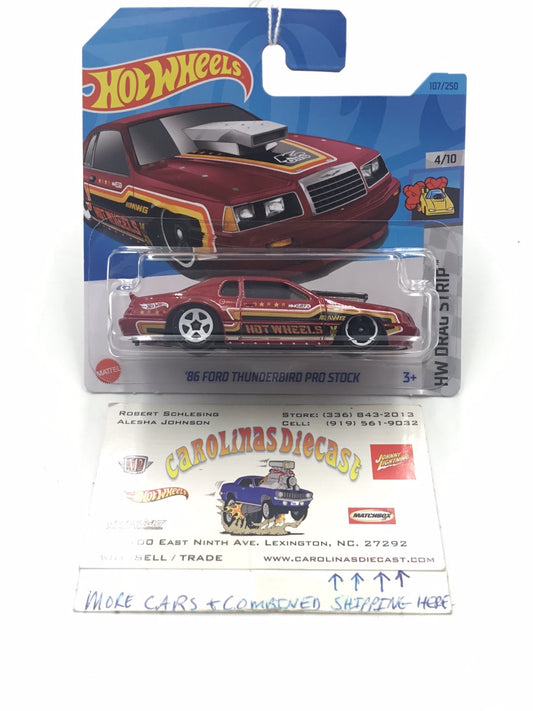 2023 hot wheels N Case Short Card #107 86 Ford Thunderbird Pro Stock WW9