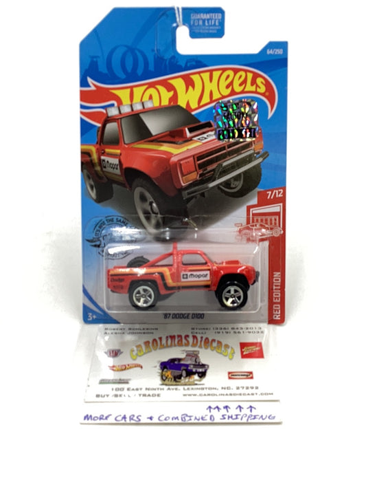 2019 hot wheels #64 87 Dodge D100 Red Edition #7 target red factory sealed 150E