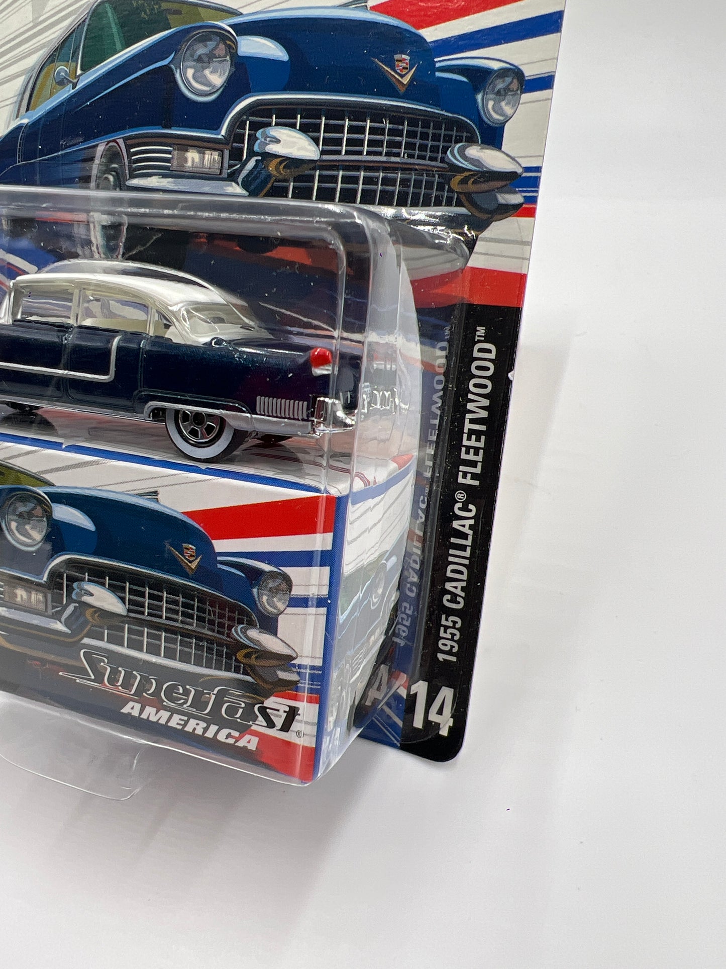 Matchbox Superfast America #14 1955 Cadillac Fleetwood Dark Blue 170G