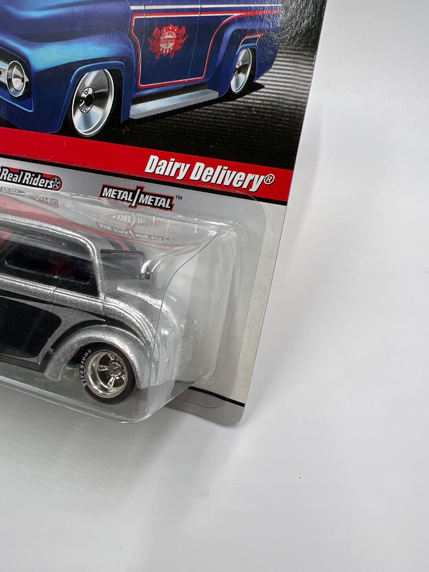 2010 Hot Wheels Premium Slick Rides #12 Dairy Delivery Firestone Black/Silver SR