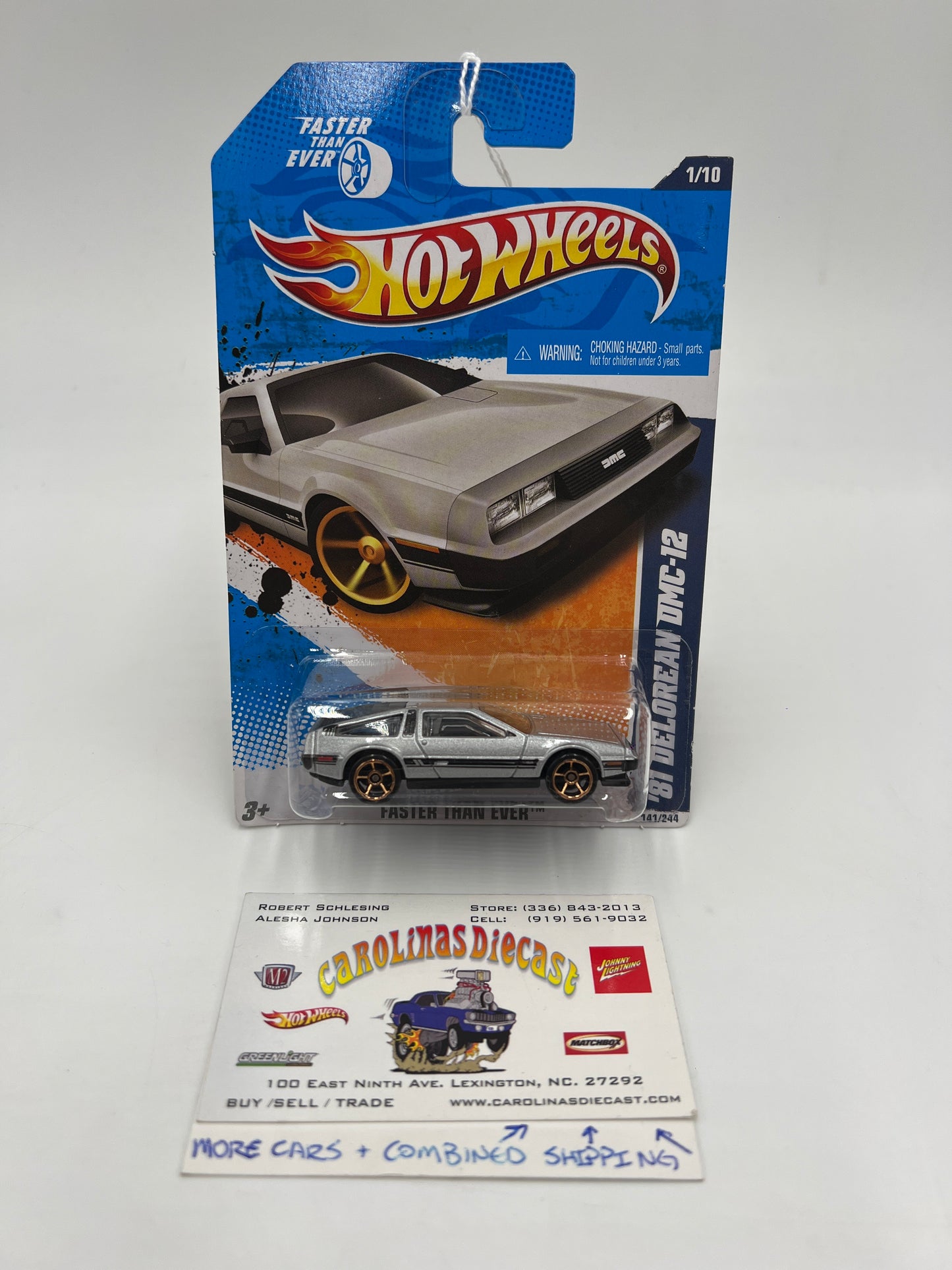 2011 Hot Wheels Faster Than Ever #141 81 Delorean DMC-12 Silver