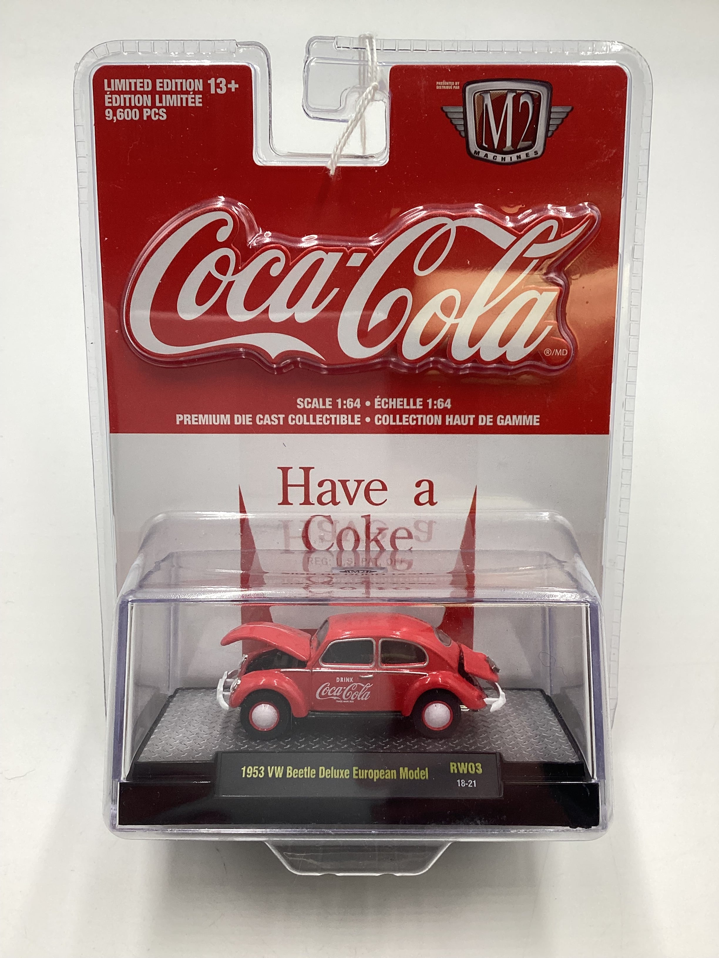 M2 Machines Coca Cola 1953 VW Beetle Deluxe European Model Red