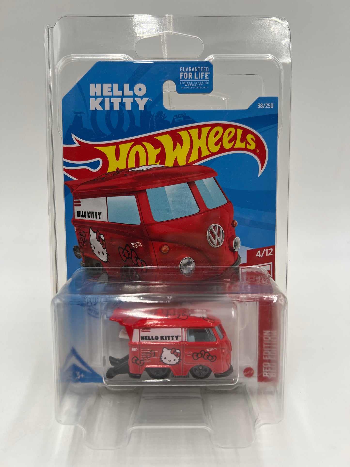 2021 Hot Wheels Target Exclusive Red Edition #38 Kool Kombi Hello Kitty Red W/Protector 2