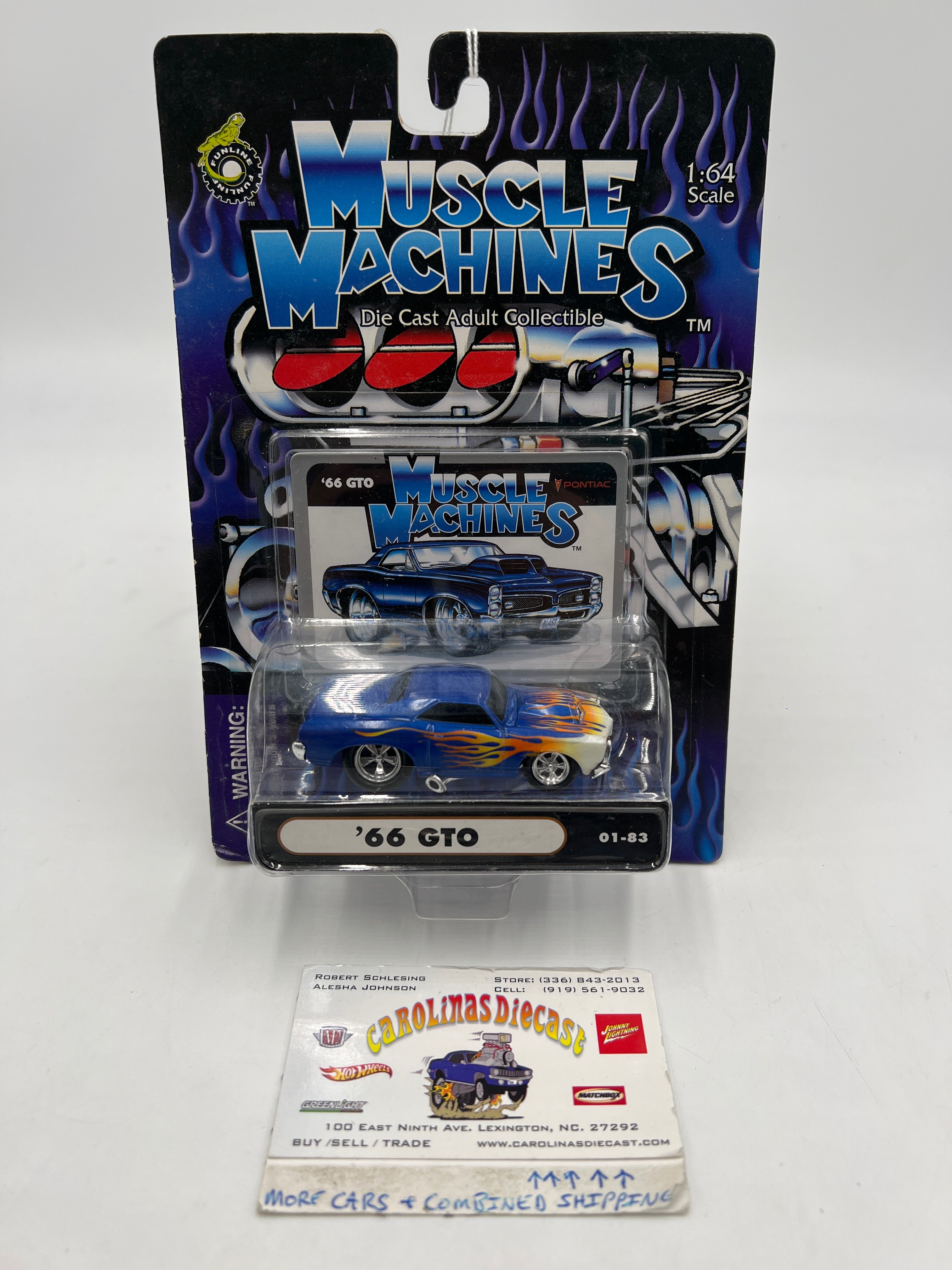 Muscle Machines 66 GTO Blue 01 83 222E carolinasdiecast