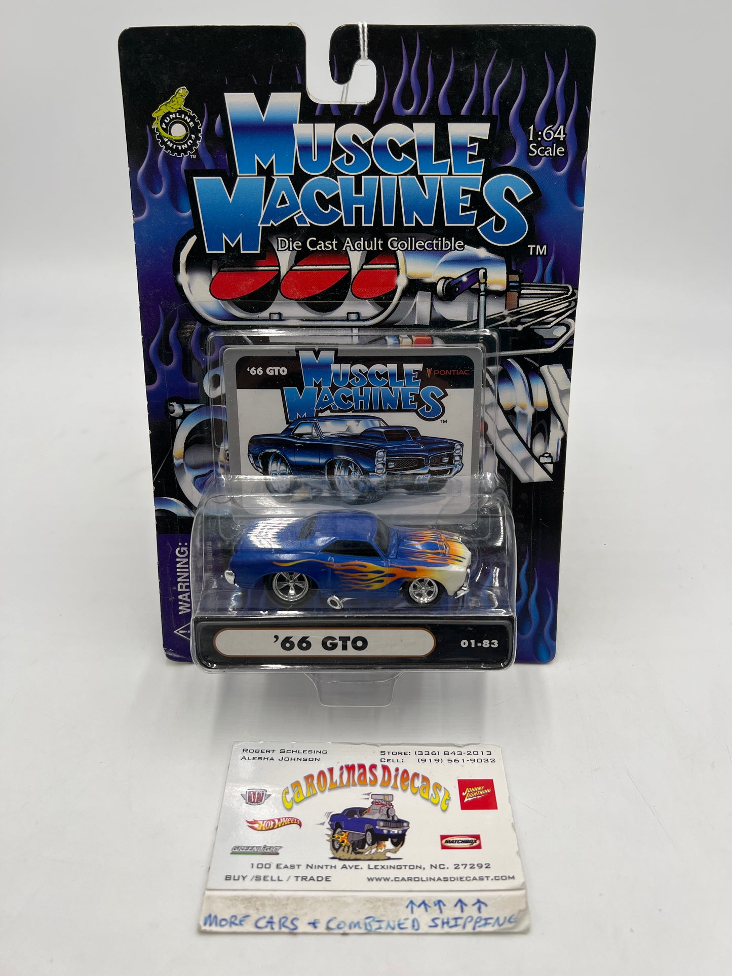 Muscle Machines 66 GTO Blue 01-83 222E