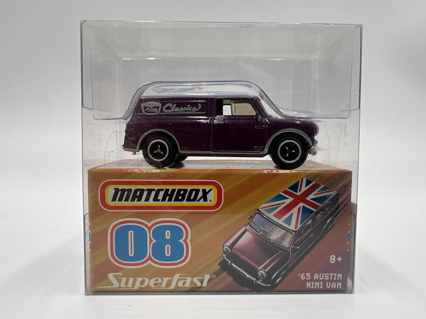 Matchbox Superfast #8 63 Austin Mini Van Purple
