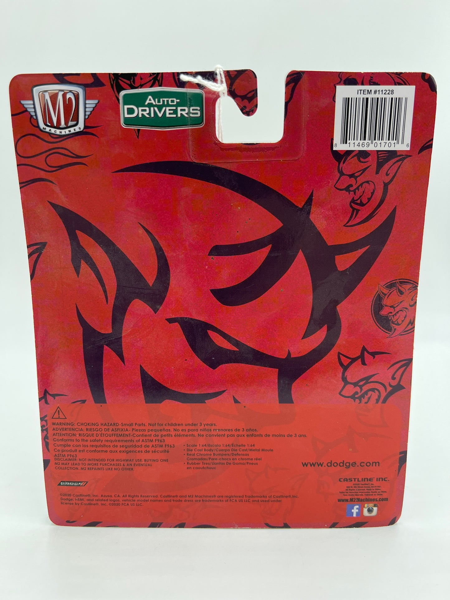 M2 Machines Auto Drivers 1969 Dodge Charger Daytona Hemi Red Demon R72 188P