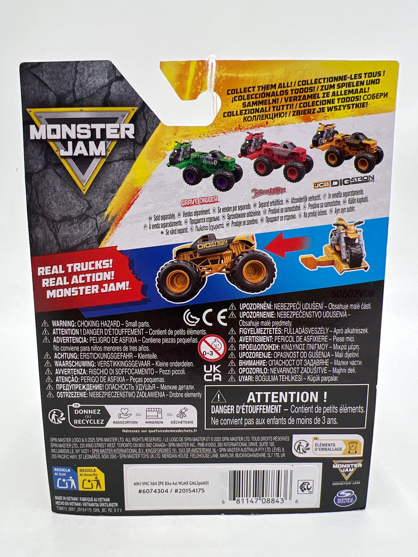 Monster Jam Walmart Exclusive 2 Pack Digatron W/Dirt Bike 134F