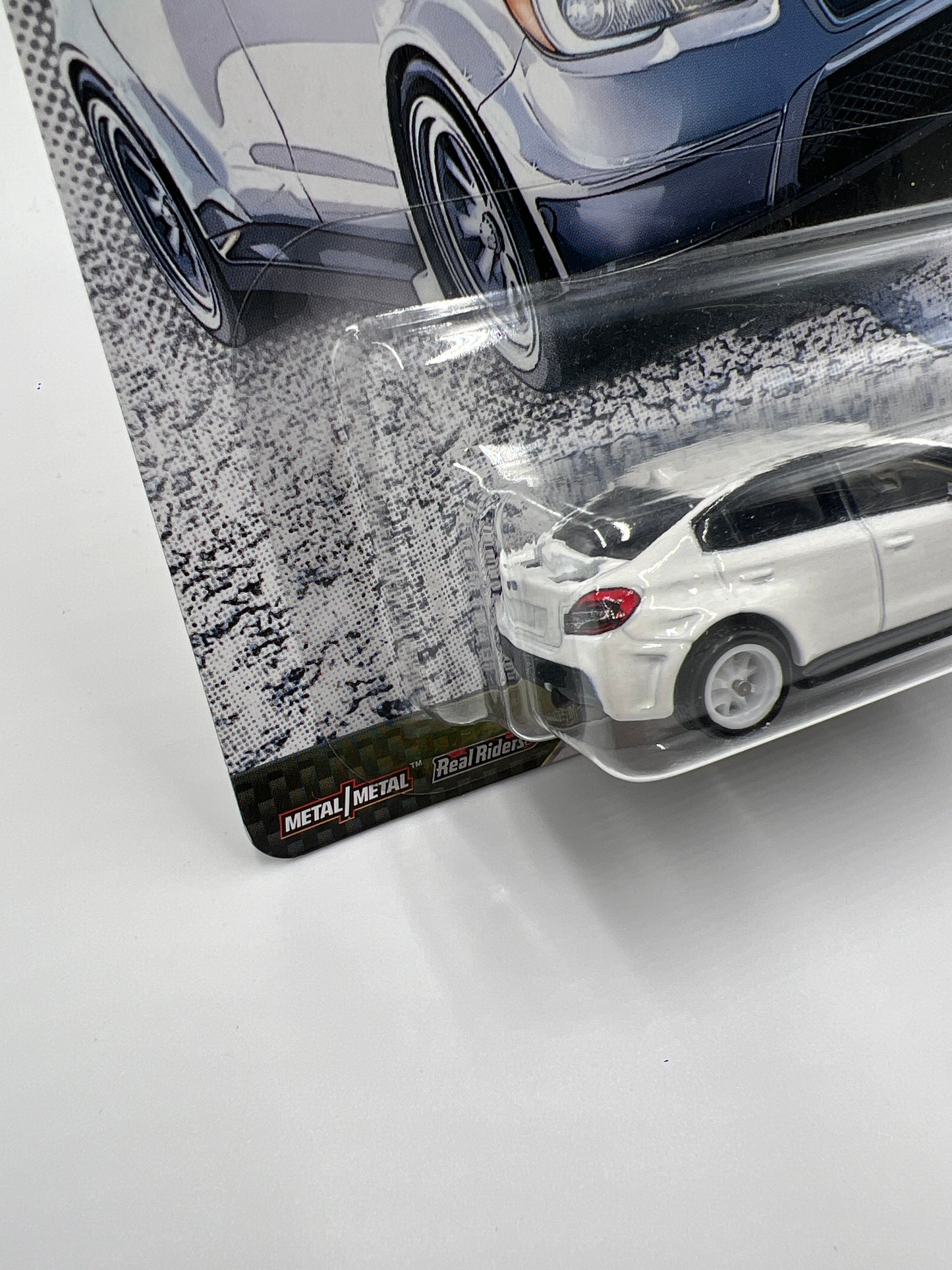 Hot Wheels Fast & Furious Fast Tuners #5 2016 Subaru WRX STI White ERROR No Wing W/Protector