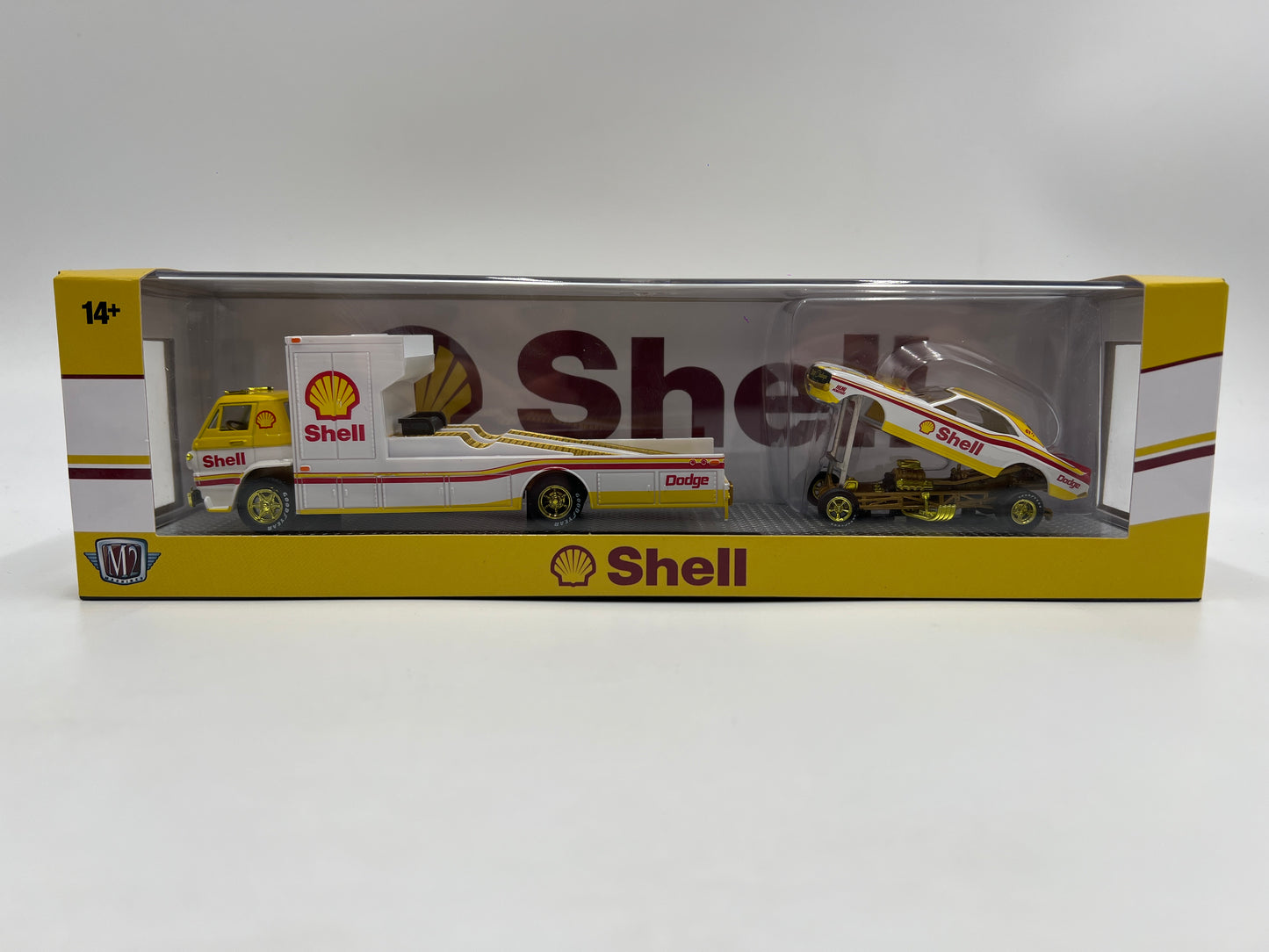M2 Machines Auto Haulers CHASE Shell 1966 Dodge L600 COE & 1971 Dodge Challenger Funny Car S42