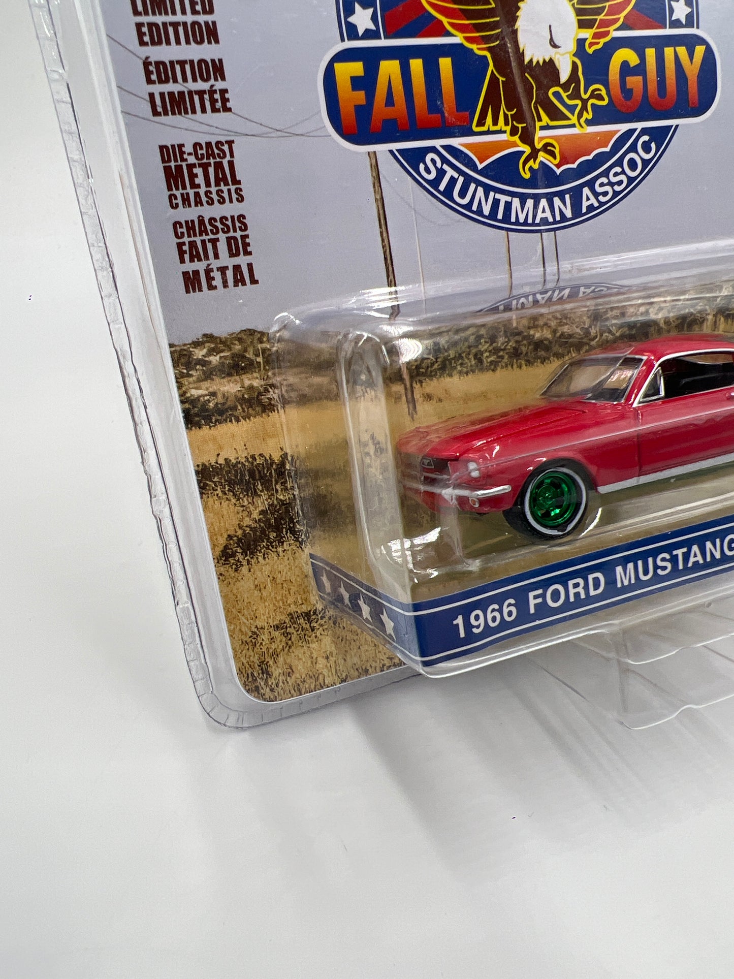 Greenlight Hollywood Fall Guy Stuntman CHASE 1966 Ford Mustang Fastback 2+2 Red