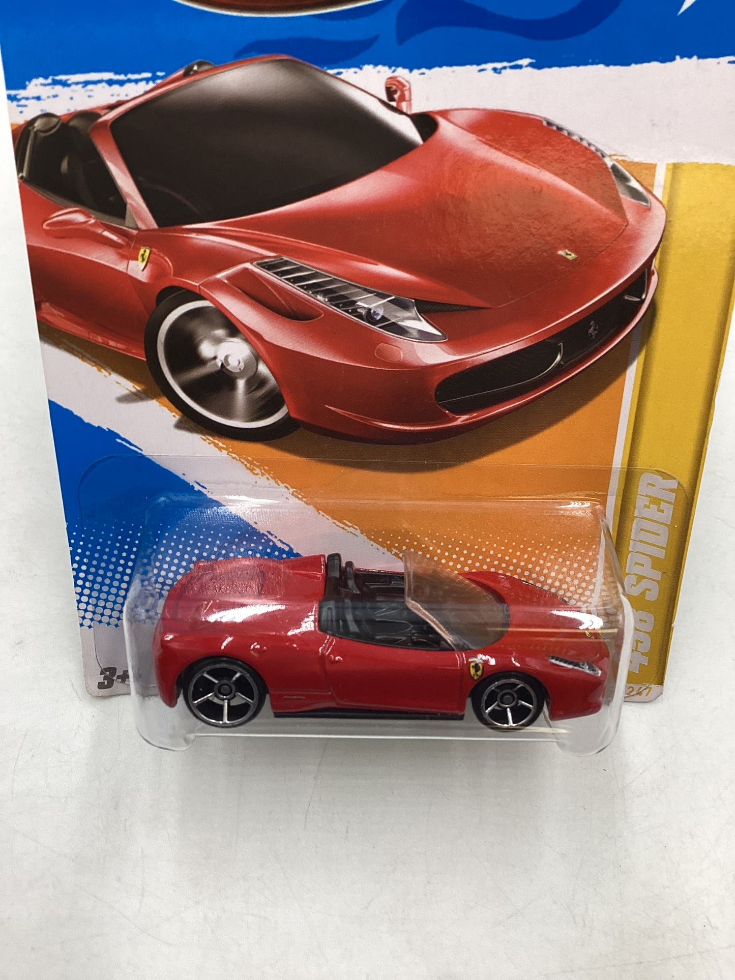 2012 Hot Wheels #025 Red Ferrari 458 Spider