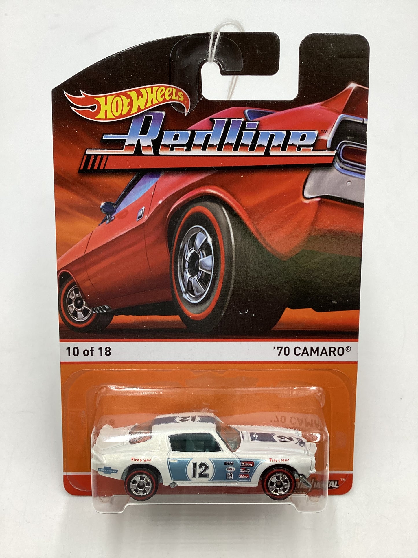 Hot wheels heritage Redline #10 70 Camaro White 161B