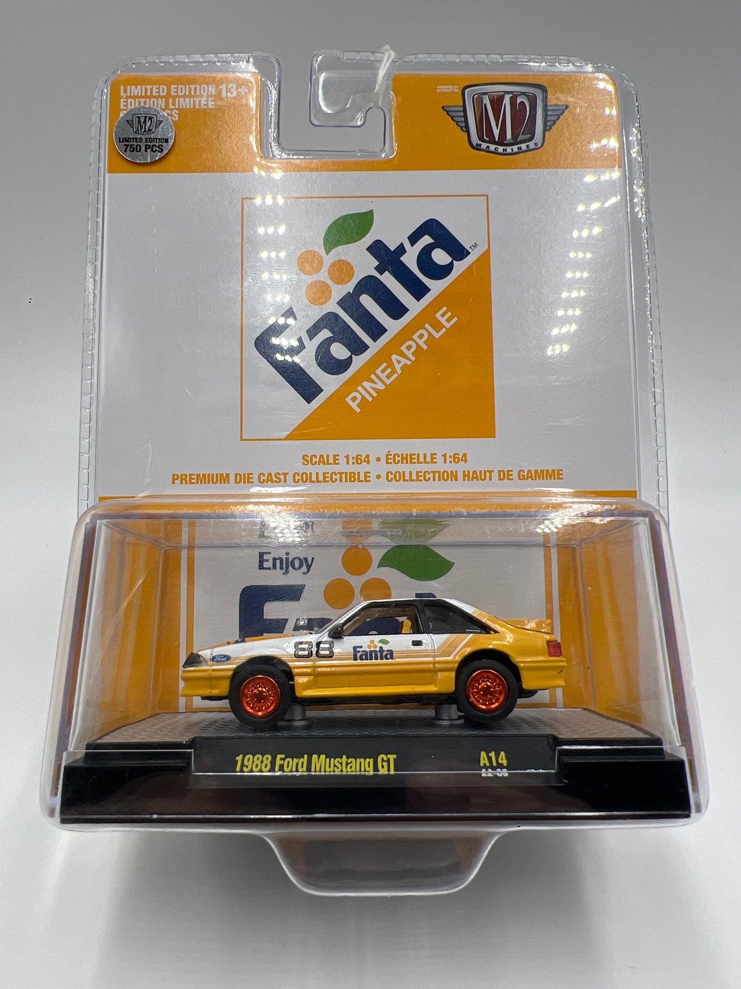 M2 Machines Fanta CHASE 1988 Ford Mustang GT A14