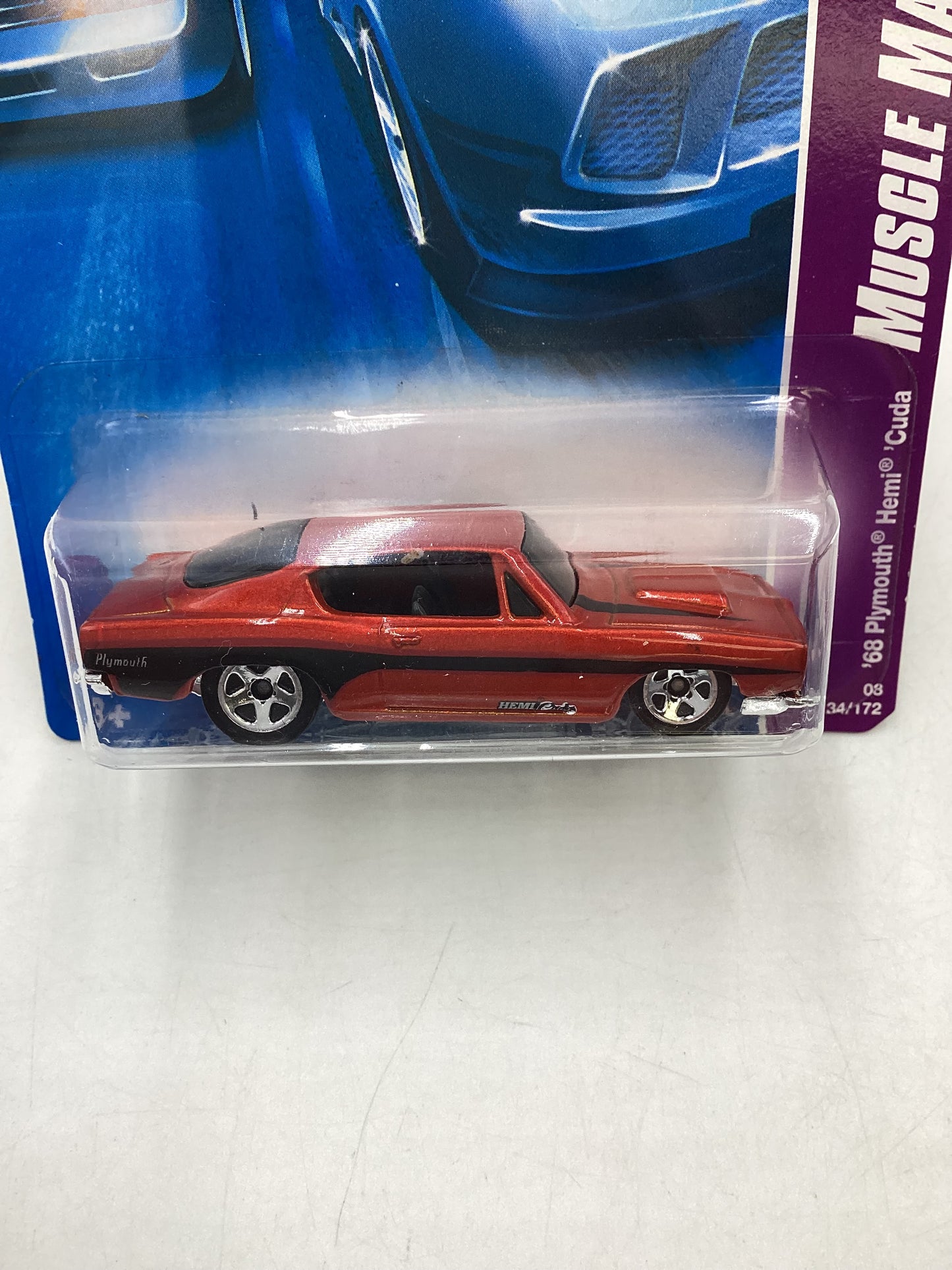 2009 Hot Wheels #134 68 Plymouth Hemi Cuda Red 50C