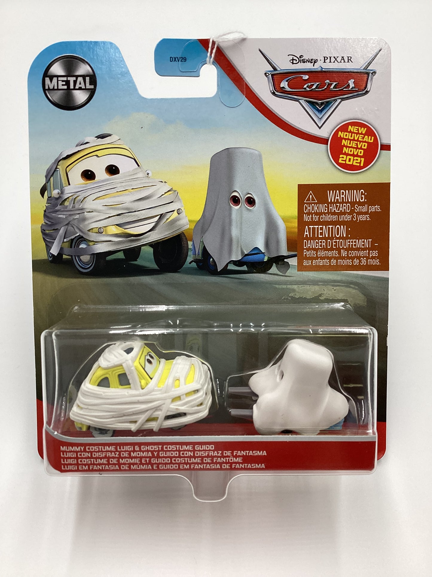 2021 Disney Pixar Cars 2 Pack Mummy Costume Luigi/ Ghost Costume Guido 140C