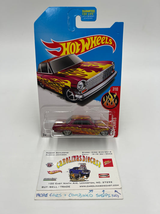 2017 Hot Wheels Super Treasure Hunt 63 Chevy II Pink W/Protector