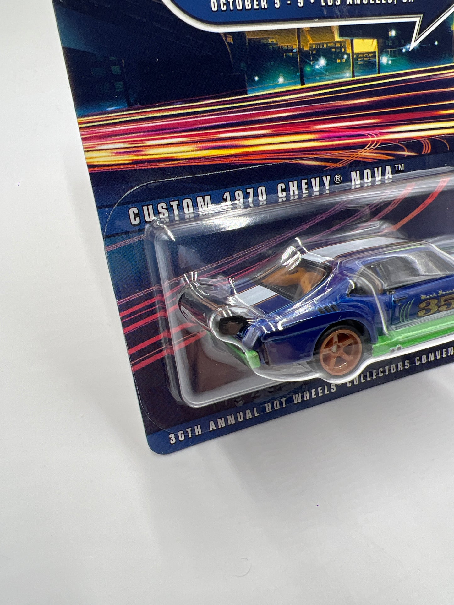2022 Hot Wheels 36th Annual Collectors Convention LA Dinner Car #2456/4000 Custom 1970 Chevy Nova W/Protector