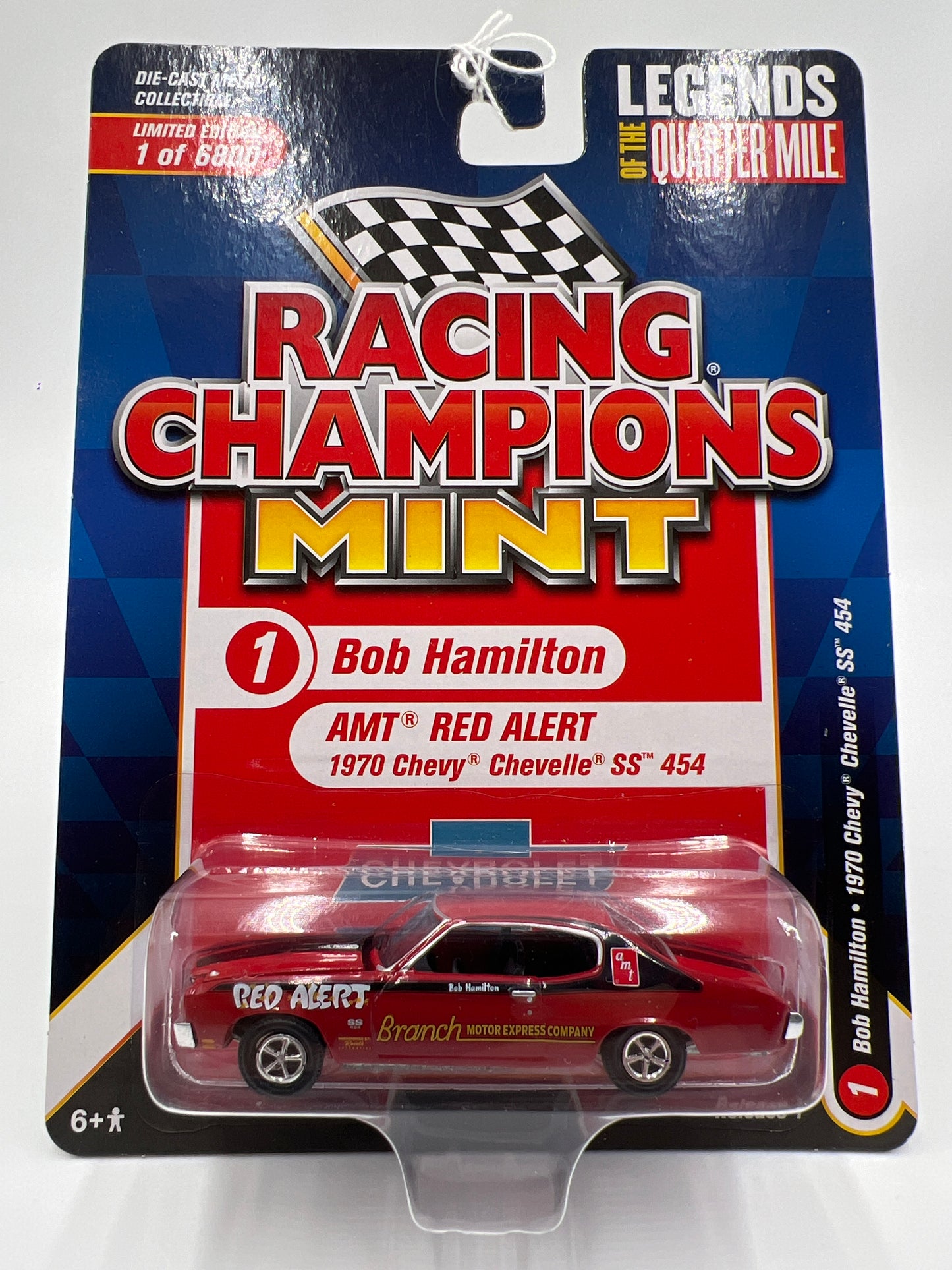 Racing Champions Mint Legends Of The Quarter Mile Release 1 #1 Bob Hamilton 1970 Chevy Chevelle SS 454 Red 219D