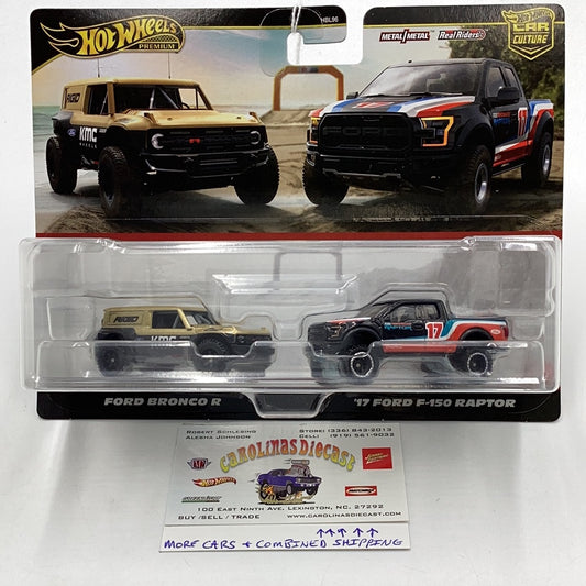 Hot wheels 2024 car culture team 2 pack target exclusive Ford Bronco R 17 Ford F-150 Raptor 243G