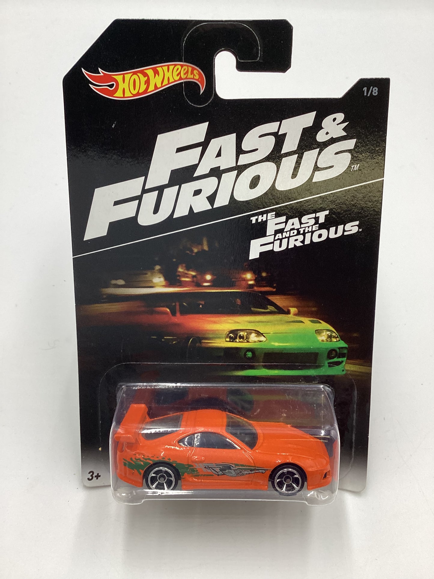 Hot Wheels 2016 Fast and furious #1 94 Toyota Supra Orange w/protector