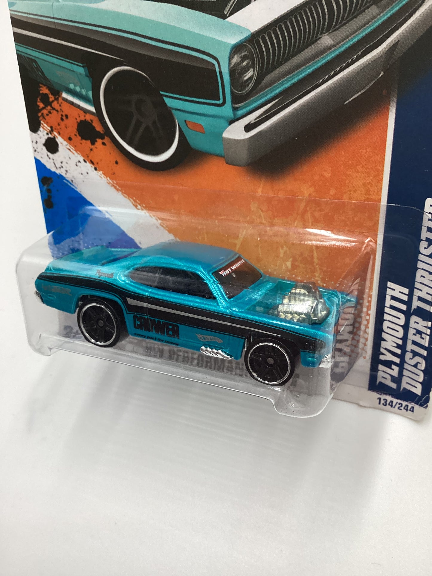 2011 Hot Wheels #134 Plymouth Duster Thruster Blue