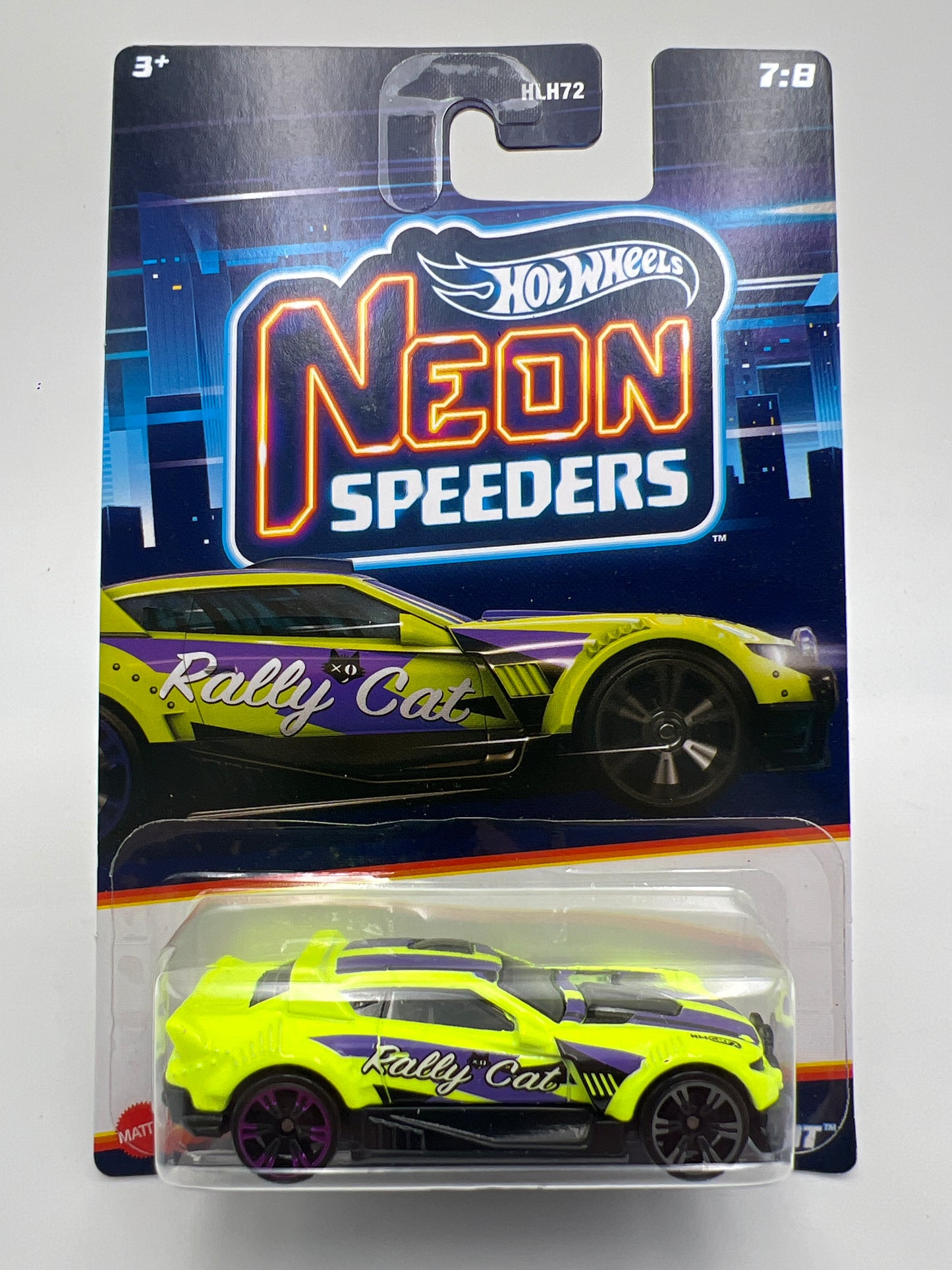 Hot Wheels Neon Speeders #7 Rally Cat Yellow 157H