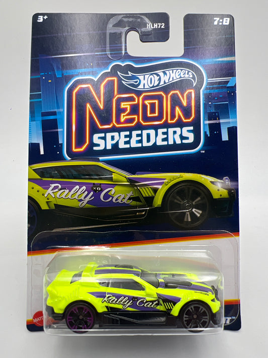 Hot Wheels Neon Speeders #7 Rally Cat Yellow 157H