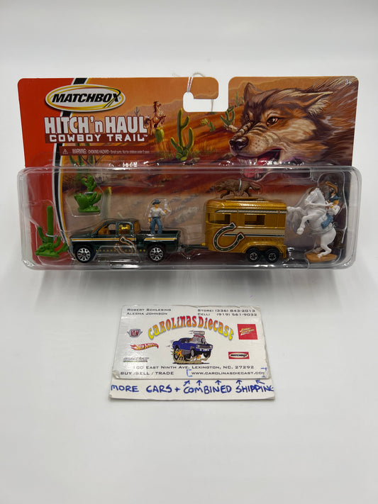 Matchbox Hitch N Haul Cowboy Trail Chevy Silverado & Horse Box