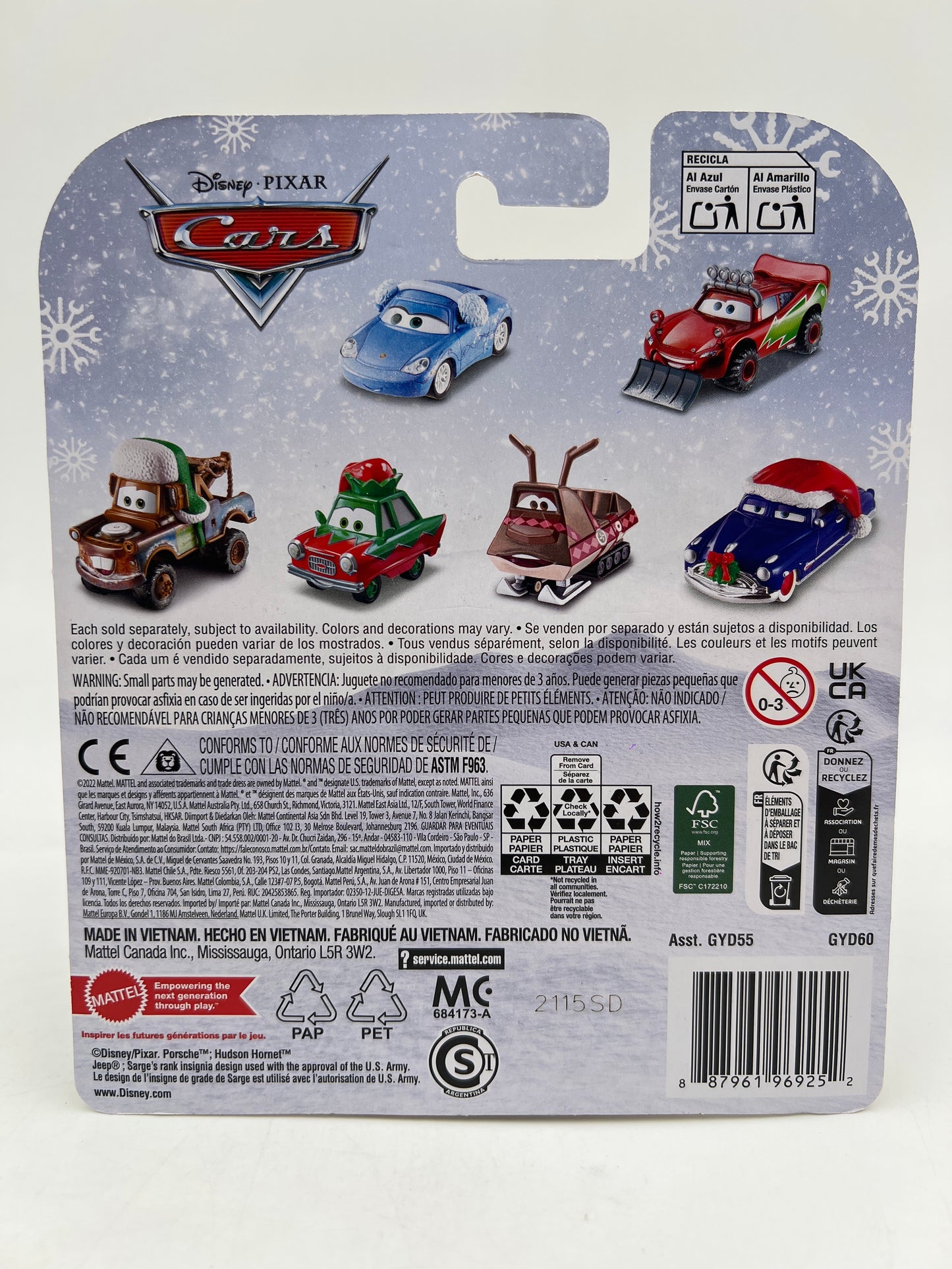 Disney Pixar Cars Winter Christmas Edition Sarge