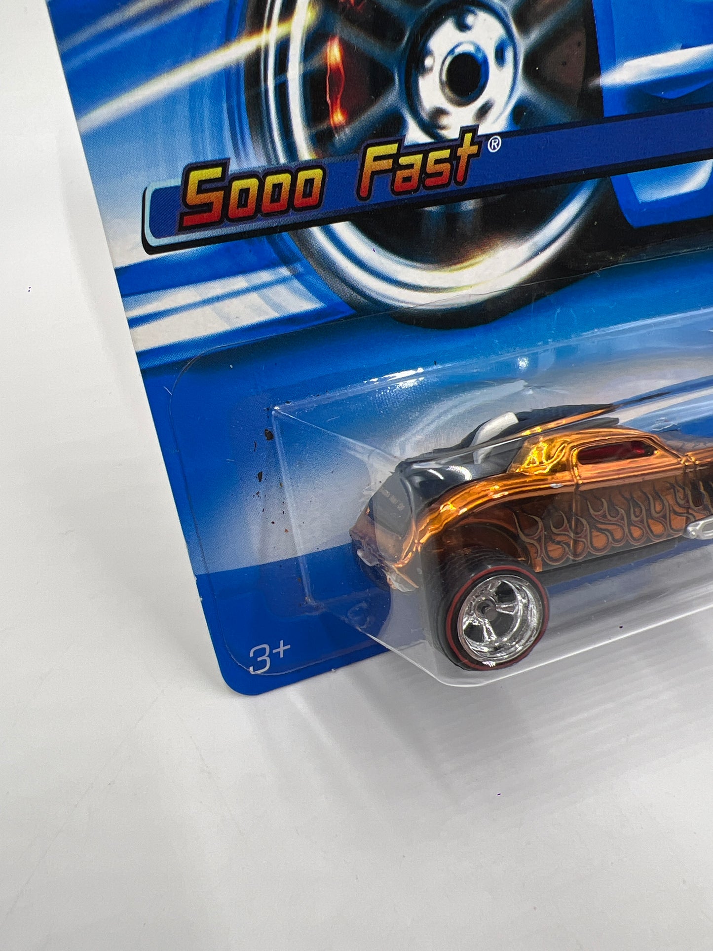 2006 Hot Wheels Treasure Hunt #41 Sooo Fast Orange W/Real Riders W/Protector 283A