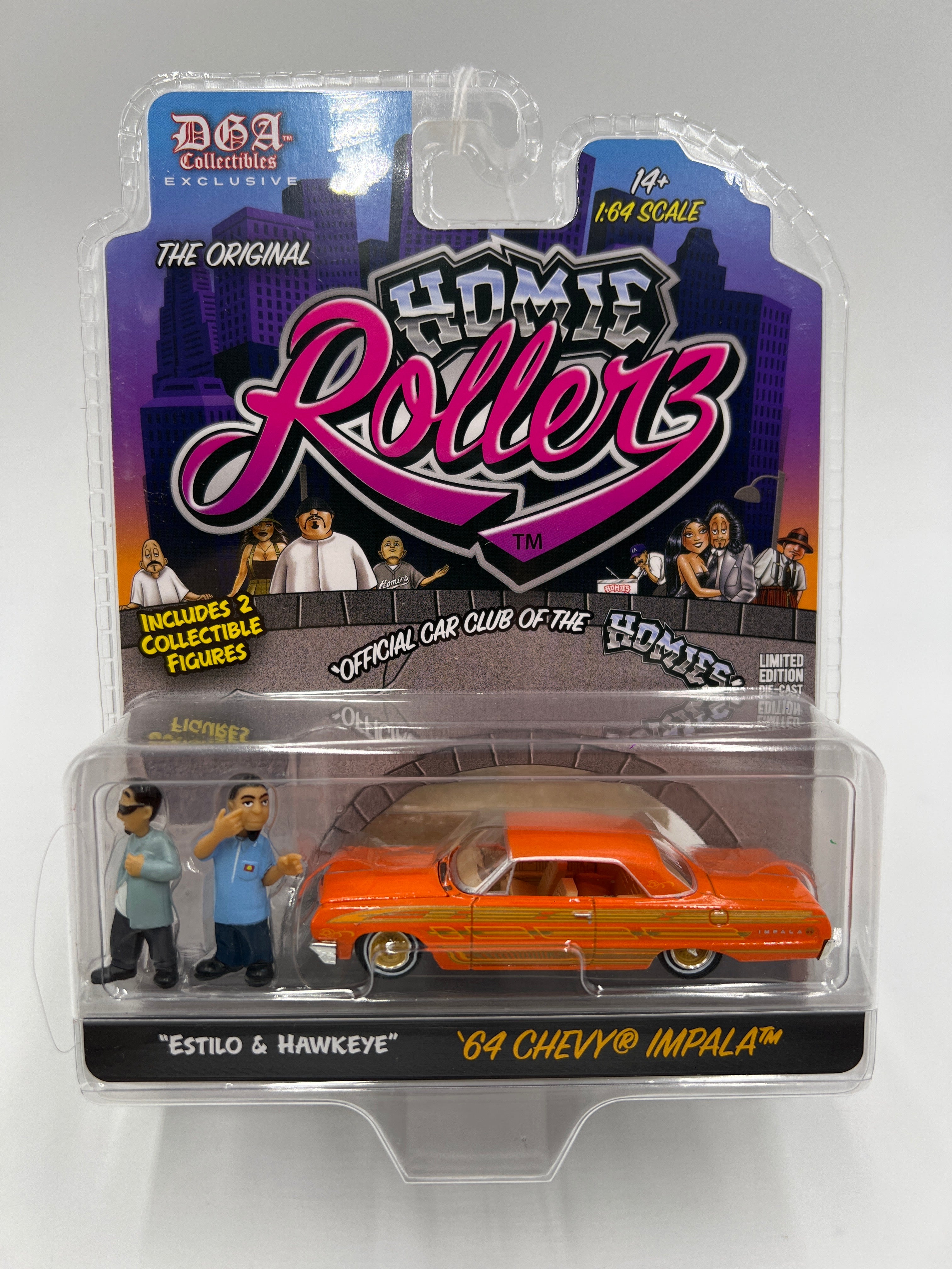 Greenlight x DGA Homie Rollerz 64 Chevy Impala & Estilo/Hawkeye